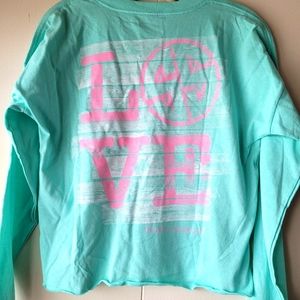 Simply Southern LS Cropped Teal T-Shirt